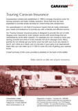 Touring Caravan Insurance summary Touring Caravan Insurance summary