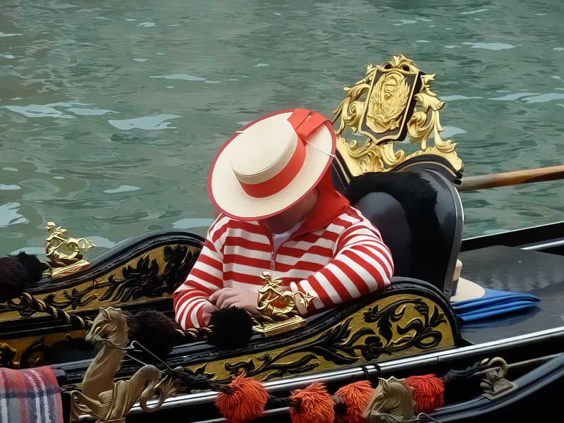 Gondolier Holiday in Venice