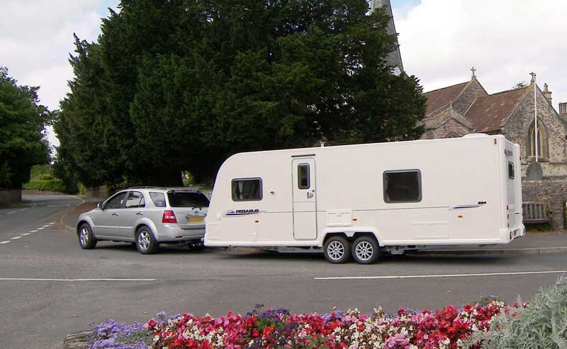 Touring caravan towing in the UK